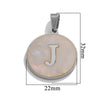 Wholesale Stainless Steel Round Shell Letter Pendant Jewelry Accessories Necklace Electroplated 18K Diy Handmade Fashion Style