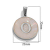 Wholesale Stainless Steel Round Shell Letter Pendant Jewelry Accessories Necklace Electroplated 18K Diy Handmade Fashion Style