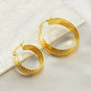 Wholesale Stainless Steel Round U Shaped Geometric Electroplated Women's Earrings