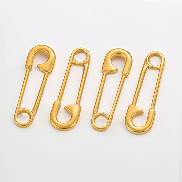 Wholesale Stainless Steel Seamless Paper Clip Connection Punk Pendant For Diy Necklace And Bracelet