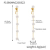 Wholesale 316L Stainless Steel Shell Beads Glossy Bead Earrings Light Luxury Geometric Style With Electroplating