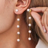 Wholesale 316L Stainless Steel Shell Beads Glossy Bead Earrings Light Luxury Geometric Style With Electroplating