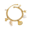 Wholesale Stainless Steel Shell Bracelet With Geometric Design Electroplated For Women Light Luxury High End Sense No Fading