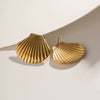 Wholesale Stainless Steel Shell Earrings Light Luxury Style Electroplating For Women