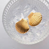 Wholesale Stainless Steel Shell Earrings Light Luxury Style Electroplating For Women