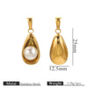 Wholesale Stainless Steel Shell Pattern Imitation Pearl Pendant Jewelry Accessories With Electroplating For Necklace And Bracelet