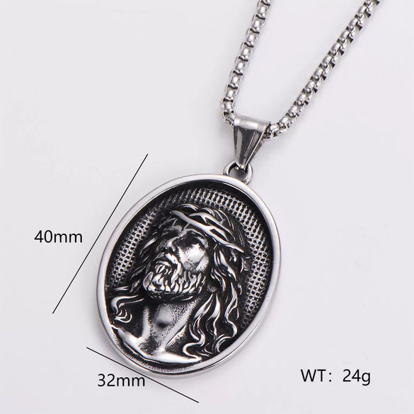 Wholesale Stainless Steel Ship Anchor Cross Truck Pendant Necklace For Men With Geometric Style And Polishing Process