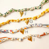 Wholesale Stainless Steel Silk Scarf Necklace With Heart Shape Sunflower Pendant And Electroplating Design