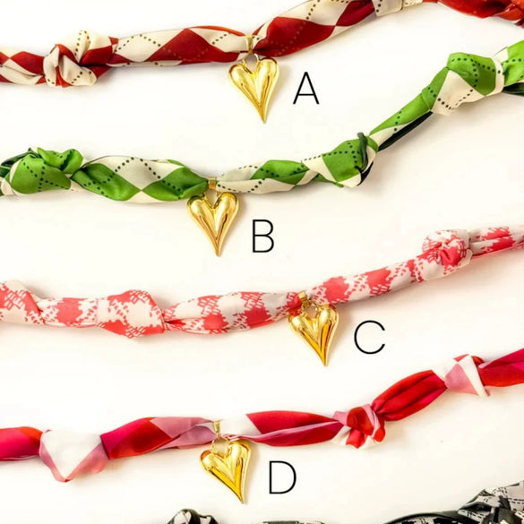 Wholesale Stainless Steel Silk Scarf Necklace With Heart Shape Sunflower Pendant And Electroplating Design