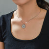 Wholesale Stainless Steel Simple Character Hollow Pendant Necklace With Electroplating And O Word Chain