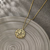 Wholesale Stainless Steel Simple Character Hollow Pendant Necklace With Electroplating And O Word Chain