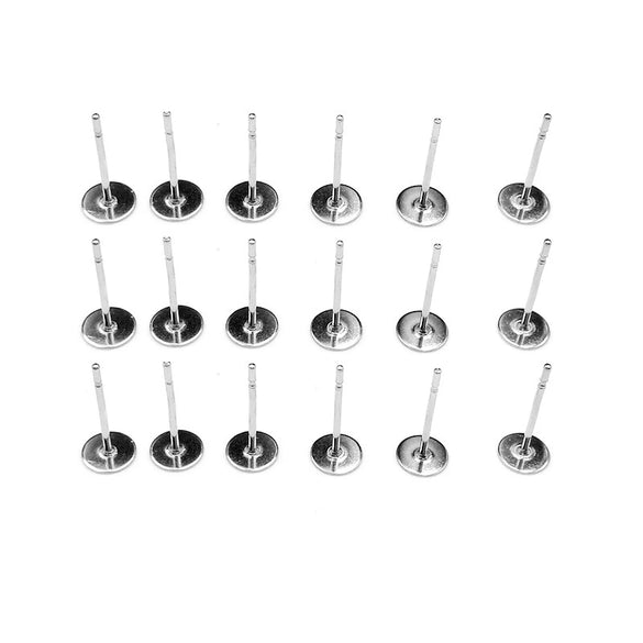 Wholesale Stainless Steel Simple Geometric Electroplated Diy Handmade Antiallergic Ear Needle Accessories
