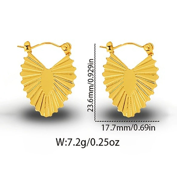 Wholesale Stainless Steel Simple Geometric Ushaped Electroplated Women's Earrings