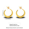 Wholesale Stainless Steel Simple Geometric Ushaped Electroplated Women's Earrings