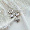 Wholesale Stainless Steel Simple Highend Love Heart Ushape Electroplated Detachable Unisex Earrings