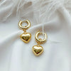 Wholesale Stainless Steel Simple Highend Love Heart Ushape Electroplated Detachable Unisex Earrings