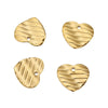 Wholesale Stainless Steel Simple Style Curved Star Love Earrings And Necklace Pendant With Surface Grain Pattern And Electroplating Process Accessories