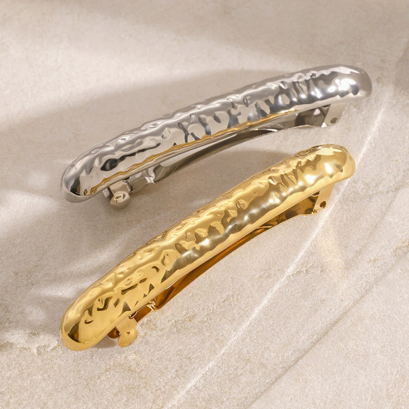Wholesale Stainless Steel Simple Style Electroplated Spring Clip Hairpin For Women