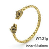 Wholesale Stainless Steel Skull Opening Men's Punk Bracelet With Polishing And Animal Zodiac Pattern