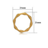 Wholesale Stainless Steel Slub Circle Bamboo Pendant Bracelet Necklace Accessories Electroplating Natural Style