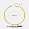 Wholesale Stainless Steel Snake Bone Chain Geometric 18K Gold Plated Titanium Steel Necklace For Women