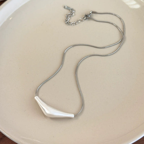 Wholesale Stainless Steel Snake Bone Chain Geometric Style Necklace For Women With Electroplating Processing