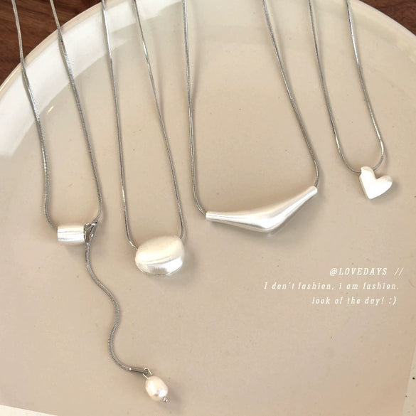 Wholesale Stainless Steel Snake Bone Chain Geometric Style Necklace For Women With Electroplating Processing