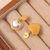 Wholesale Stainless Steel Snake Bone Chain Heart Shape Electroplated Love Necklace Unisex
