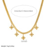 Wholesale Stainless Steel Snake Bone Chain With Flowershaped Diamondencrusted Pendant Electroplated Women's Fashion Necklace