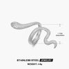 Wholesale Stainless Steel Snake Open Adjustable Ring For Women With Retro Ethnic Style And Electroplating Design