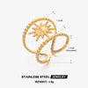 Wholesale Stainless Steel Snake Open Adjustable Ring For Women With Retro Ethnic Style And Electroplating Design