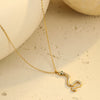 Wholesale Stainless Steel Snake Pendant Necklace With Geometric Pattern Electroplating For Women