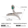 Wholesale Stainless Steel Snake Ring With Geometric Design And Electroplating For Women