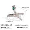 Wholesale Stainless Steel Snake Ring With Geometric Design And Electroplating For Women