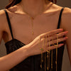 Wholesale Stainless Steel Snakeshaped Geometric Necklace With Electroplating For Women