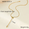 Wholesale Stainless Steel Snakeshaped Geometric Necklace With Electroplating For Women