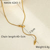 Wholesale Stainless Steel Snakeshaped Geometric Necklace With Electroplating For Women