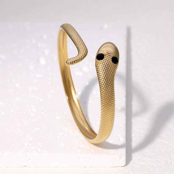 Wholesale Stainless Steel Snakeshaped 18K Gold Plated Electroplated Light Luxury Exaggerated Highend Bracelet That Does Not Fade