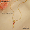 Wholesale Stainless Steel Snakeshaped Necklace With Zircon Inlay Electroplated Geometric Design For Women