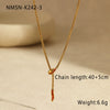 Wholesale Stainless Steel Snakeshaped Necklace With Zircon Inlay Electroplated Geometric Design For Women