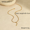 Wholesale Stainless Steel Snakeshaped Necklace With Zircon Inlay Electroplated Geometric Design For Women