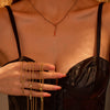 Wholesale Stainless Steel Snakeshaped Necklace With Zircon Inlay Electroplated Geometric Design For Women