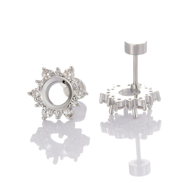 Wholesale Stainless Steel Snowflake Ear Nail Fashion Natural Style Polishing Diy Hand Earrings Accessories