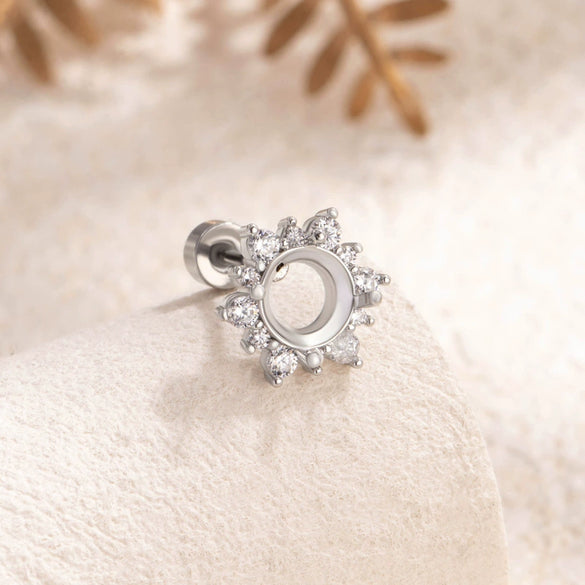Wholesale Stainless Steel Snowflake Ear Nail Fashion Natural Style Polishing Diy Hand Earrings Accessories