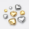 Wholesale Stainless Steel Solid Heart Pendant Diy Jewelry Accessories For Necklace And Bracelet With Electroplating Treatment