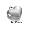 Wholesale Stainless Steel Solid Heart Pendant Diy Jewelry Accessories For Necklace And Bracelet With Electroplating Treatment