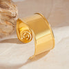 Wholesale Stainless Steel Spiral Smooth Opening Electroplated Jewelry Quiet Design Fashion Bracelet