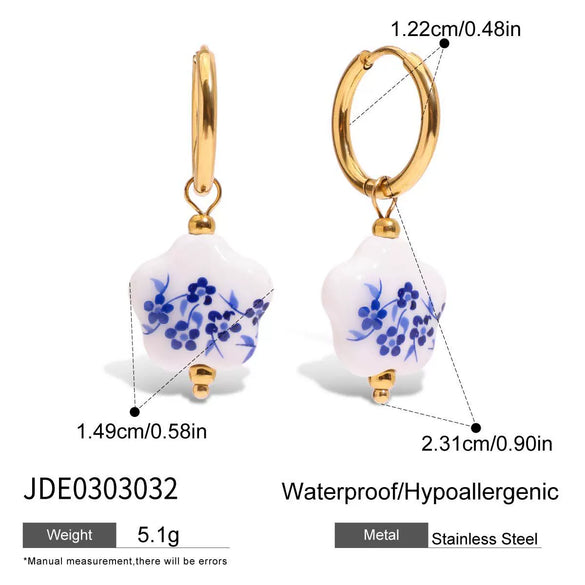 Wholesale Stainless Steel Spring And Summer Earrings With Geometric Design Electroplated Jewelry For Women