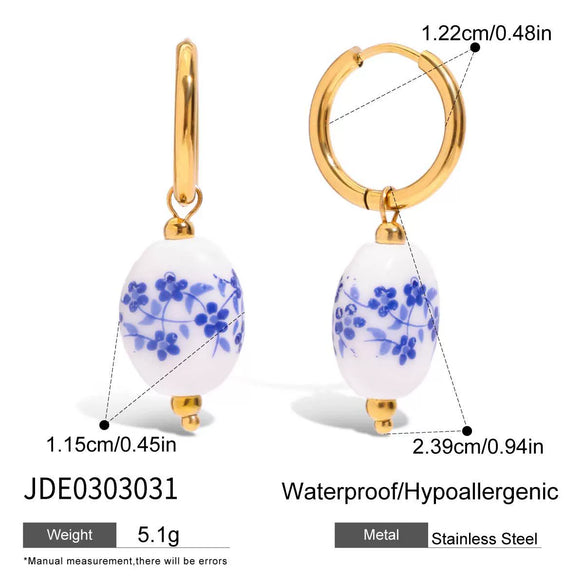 Wholesale Stainless Steel Spring And Summer Earrings With Geometric Design Electroplated Jewelry For Women