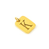 Wholesale Stainless Steel Square Hollow Letter Pendant Necklace Cutting Process Fashion Style